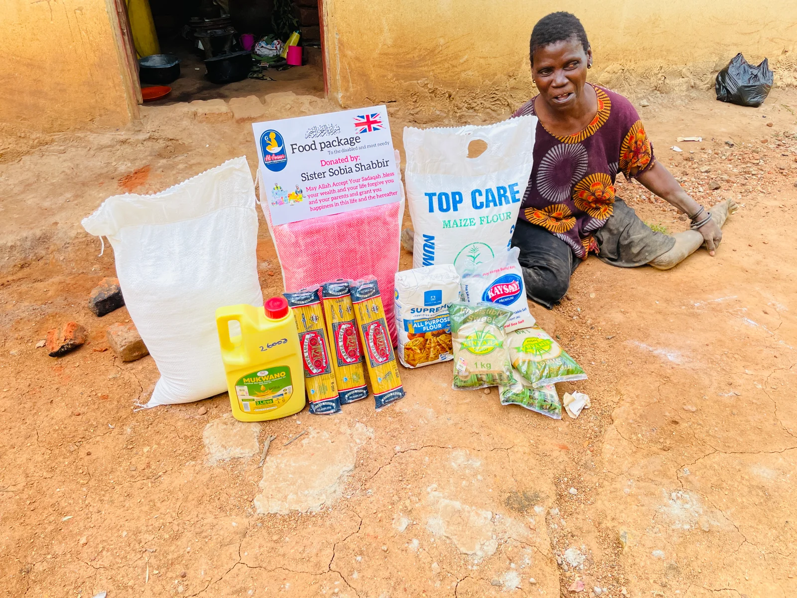 TreeDon food packs being handed to families